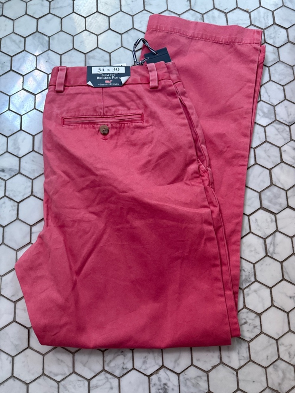 Vineyard Vines Men’s Chino Pants in Jetty Red 34x30 NWT